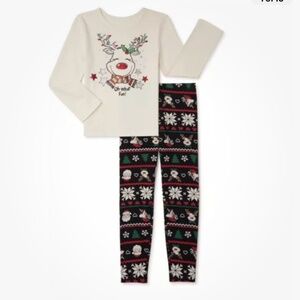 Holiday Time Graphic T-Shirt and Leggings 2 PC Set Size XXL/2X/18 NEW